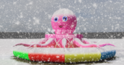 雪地章鱼 雪地八爪鱼 雪地转转